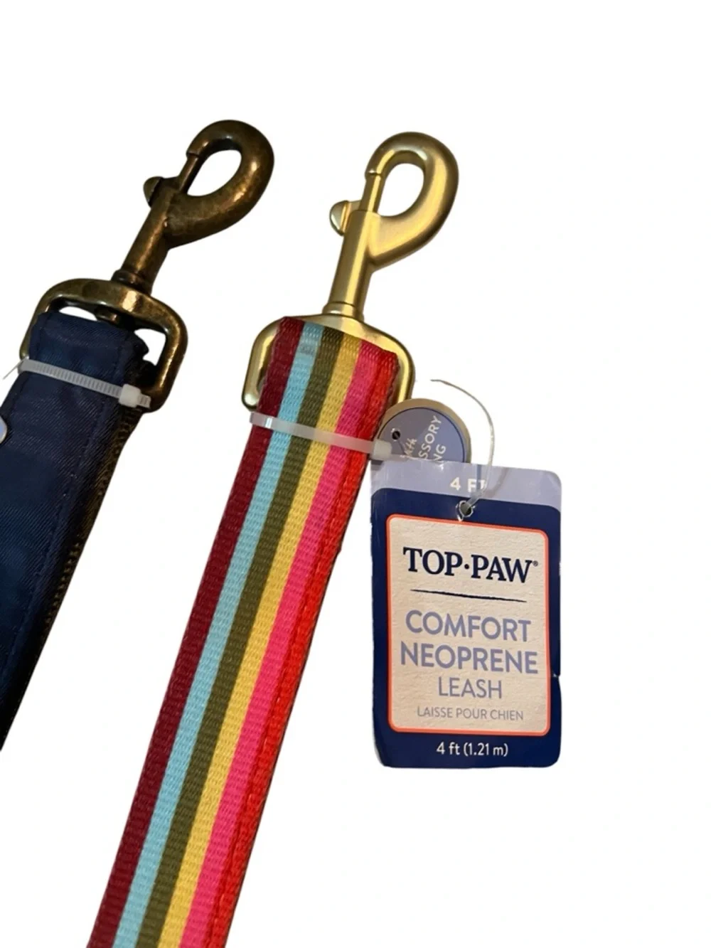 Top‎ Paw 4 Ft Dog Leash Set NWT Easy Clean & Comfort Neoprene Navy Rainbow